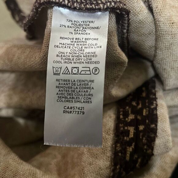 Ann Taylor Animal Print Cheetah Sleeveless Top Blouse Belted Neutrals sz XXL - Picture 8 of 8